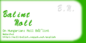 balint moll business card